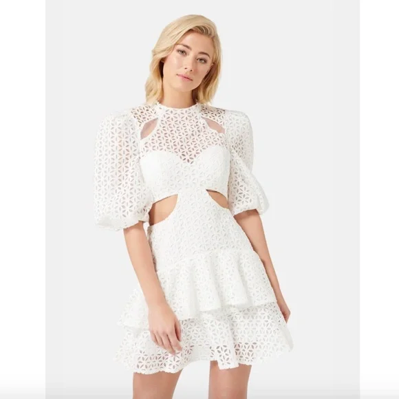 New Anthropologie BHLDN Thurley Wedding Dress Lace CutOut